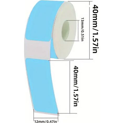 Thermotransfer-etikettenband Für P15-etikettendrucker, 2 Rollen, 12 X 40 Mm, 160 Etiketten Pro Rolle. Kompatibel Mit Phomemo D30, Marklife P12 Und P11 Labelle Sowie Anderen Etikettendruckern.