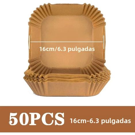 Einweg-backmatte Für Heißluftfritteusen, 50/100 Stück, Antihaftbeschichtet Und Nicht Perforiert, Geeignet Für Backofen Und Herd, Umweltfreundliches Backpapier.