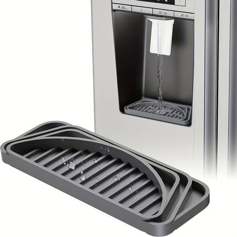 1 Silikon-abtropfschale Für Kühlschränke – Tropffeste Schale Für Wasserspender Und Eiswürfelbehälter Mit Erhöhtem Rand Für Optimales Ablaufen