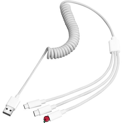 3-in-1-schnellladekabel (usb), Max. 100 W, Gerades, Geflochtenes Nylonkabel Mit Verstellbarer Länge, Kompatibel Mit Iphone 16–11, Samsung, Ipad, Grau