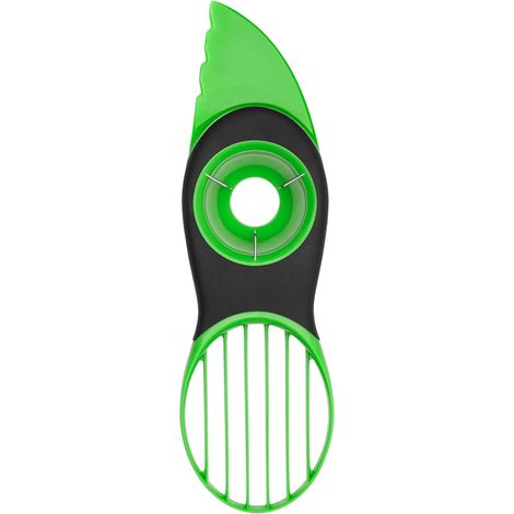 Good Grips 3-in-1 Avocadoschneider - Grün, Ein Werkzeug Zum Sicheren Schneiden, Entkernen Und Zerteilen Von Avocados, Mit Einer Klinge Aus Edelstahl, Ergonomischem Griff Sowie Einfacher Reinigung Und