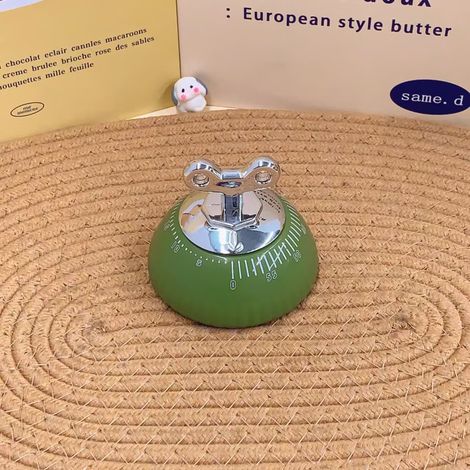 1 Magnetischer Mechanischer Küchentimer (batterielos), Benutzerfreundlicher Küchentimer Zum Kochen Und Backen, Grün