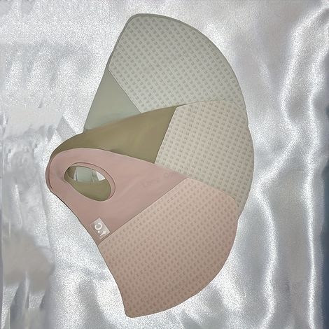 Atmungsaktive, Leichte Und Nahtlose Gesichtsmasken Für Damen Im Outdoor-bereich, Im Eis-design, In Den Farben Kaffee, Rosa Und Grün, Für Sommerlichen Sonnenschutz Und Freizeitkleidung