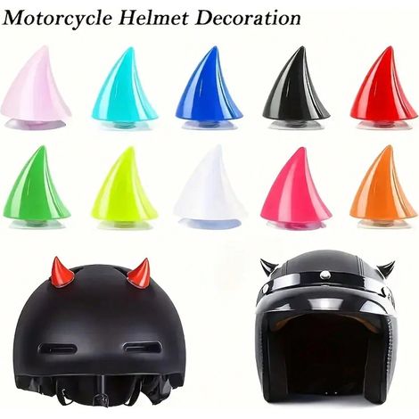 Zweiteilige Hupen Für Elektroroller- Und Motorradhelme, Runde Retro-leuchten In Rot/blau, Multifunktionale Saugnapf-aufsätze, Robust, Schwarz