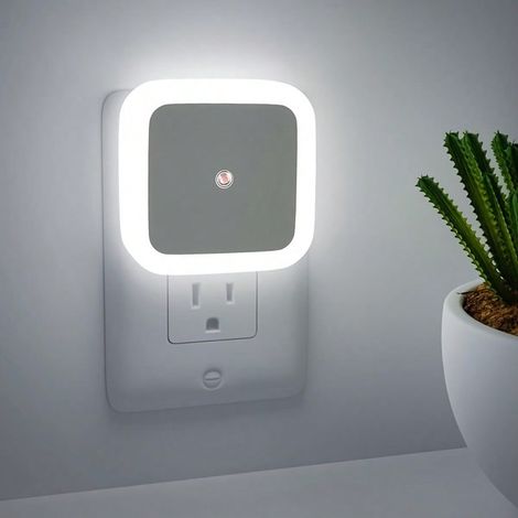 Set Mit 4 Led-nachtlichtern Mit Automatischem Dämmerungssensor – Steckdosen-nachtlichter Für Flure, Schlafzimmer, Küchen Und Treppenhäuser