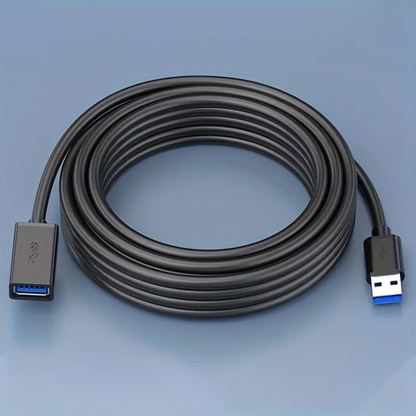 Usb 3.0 Verlängerungskabel – Hochgeschwindigkeits-datenübertragung Für Telefone, Usb-sticks, Mäuse Und Tastaturen, Aufladen, 78,74 Zoll (6,56 Fuß), Schwarz.