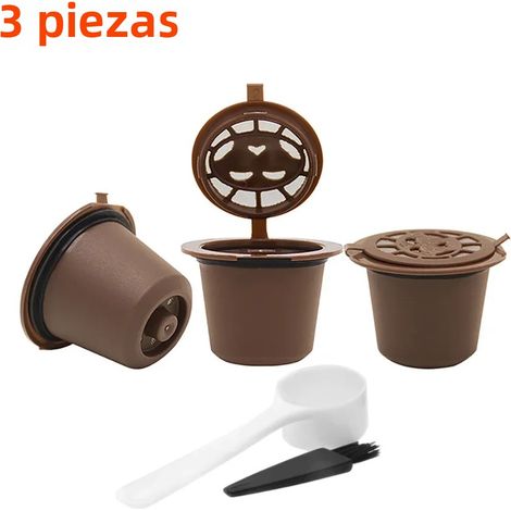 3-teiliges, Nachfüllbares Filterset Für Nespresso-kaffeemaschinen, Wiederverwendbare Kaffeekapseln Mit Löffel Und Bürste, 38,1 Cm