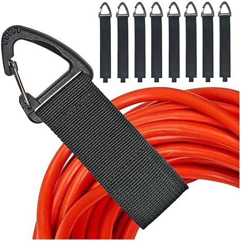 8-teiliger Kabelorganizer Für Verlängerungskabel: Organisation Und Aufbewahrung, Robuster 40,6 Cm (16 Zoll) Langer Aufbewahrungsgurt