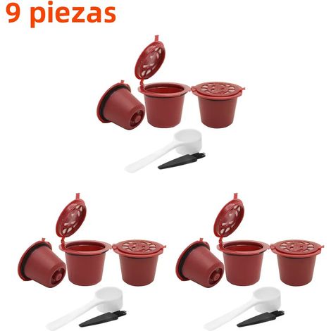 9-teiliges Set Wiederbefüllbarer Filter Für Nespresso-kaffeemaschinen, Wiederverwendbare Kaffeekapseln Mit Löffel Und Bürste, 38,1 Cm
