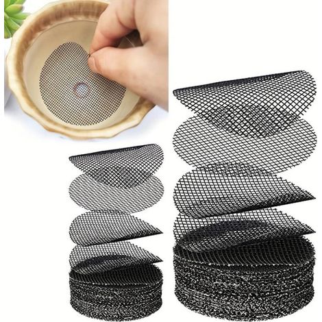 50 Gittermatten Für Pflanztopfböden, Rundes Drainagelochsieb, Verhindert Erdverlust, Für Bonsai- Und Blumentöpfe, 2,5 Cm