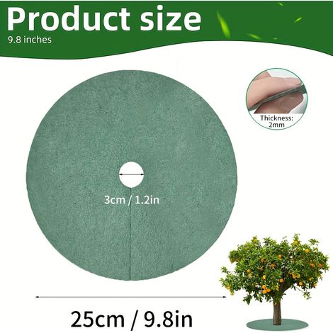 20 Mulchringe Aus Vliesstoff Für Bäume, Unkrautbekämpfungsmatten Zur Hemmung Des Unkrautwachstums Und Zur Landschaftspflege, Pflanzenwurzelschutz, 25 Cm