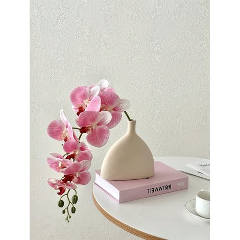 Künstlicher Orchideenstiel (1 Stück) – Realistische Latex-haptik, Phalaenopsis-zweige, Künstliche Cymbidium-blüten, Valentinstagsgeschenk, Heimdekoration, Rosa