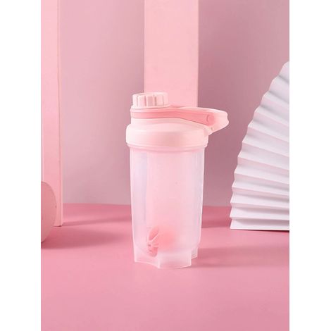 1 Stück 500 Ml Protein-shaker Aus Kunststoff Mit Mixer Für Sport Und Bodybuilding, Pink, Auslaufsichere, Tragbare Pinke Trinkflasche, 38,1 Cm