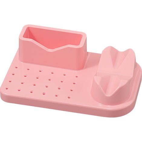 Multifunktionale Aufbewahrungsbox Für Nagelfräser Mit Griff (1 Stück), Halter Für 24 Nagelfräser, Robuster Nagelfräser-organizer Für Salon Und Heimgebrauch, Pink