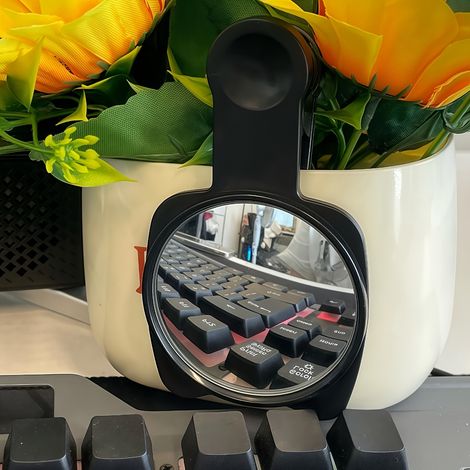 Sichtschutz-konvexspiegel – 360° Verstellbarer Schreibtischspiegel Ohne Tote Winkel, Für Monitorsicherheit, Schwarz