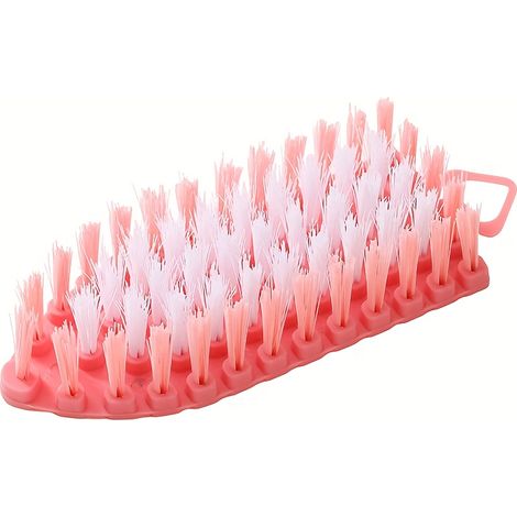 Reinigungsbürste Mit Ultraweichen Borsten, Sanfte Scheuerbürste Für Empfindliche Oberflächen In Küche Und Bad, Kratzfrei, Strapazierfähiges Pp, Kein Stromanschluss Erforderlich, Rosa, 1 Stück
