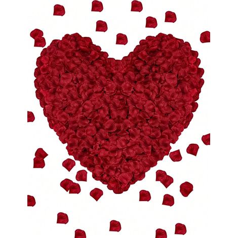 2000 Stück Dunkelrote Künstliche Seidenrosenblätter, Für Hochzeiten, Partys, Halloween, Zum Befüllen Von Geschenkboxen, Für Romantische Heiratsanträge Und Als Dekoration Für Zuhause.