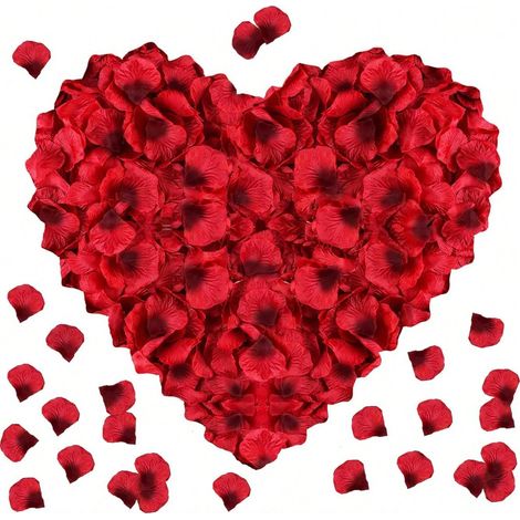 2000 Dekorative Rote Künstliche Seidenrosenblätter, Für Hochzeiten, Partys, Halloween, Zum Befüllen Von Geschenkboxen, Für Romantische Heiratsanträge Und Als Dekoration Für Zuhause.