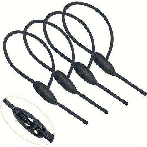 Extrem Starke, Verstellbare Gummiseile Mit Schlaufe, 4er-pack, 50 Cm Lang, Knotenlos, Für Zuhause, Camping Und Zum Sichern Von Gepäck