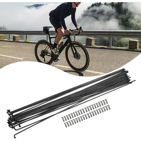 Schwarze, Elektrophoretisch Behandelte Stahlspeichen Für Fahrräder, Mit Nippeln, 259 Mm, 30 Stück, Universelle Ersatzspeichen Für Mountainbikes, Rennräder Und Falträder