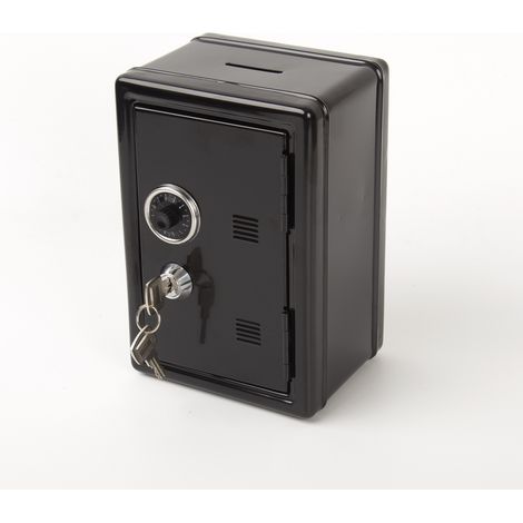 Ein Stilvoller Metallsafe Mit Zwei Schlüsseln Und Einem Zahlenschloss, Ideal Zur Aufbewahrung Von Kleinen Dokumenten, Pässen, Bargeld, Schmuck Und Schwarzgold.