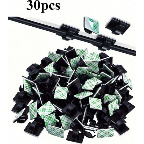 Packung Mit 30 Selbstklebenden Kabelclips, Kabelorganisator Und Kabelclips Für Das Kabelmanagement - Ideal Für Den Schulbeginn