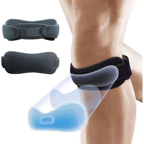 Set Mit 2 Sehnen-kniebandagen – Bequeme Und Strapazierfähige Kniebandage Zur Linderung Von Patellaspitzensyndrom, Für Verbesserte Leistung Beim Wandern, Basketball, Laufen Und Fitnessstudio-training