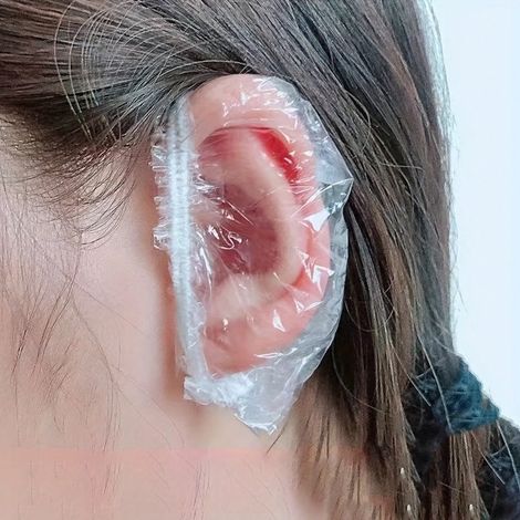 100 Wasserdichte, Transparente Ohrschützer – Ohrschützer Aus Kunststoff Für Dusche, Haarpflege Und Salon – Parfümfrei, Sicherer Sitz