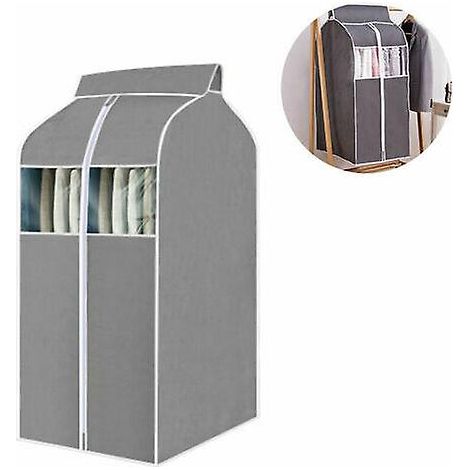 1 Hängender Kleidersack Mit Transparentem Pvc-fenster, Vollständig Geschlossener Staubschutz Für Den Kleiderschrank, 25,4 Cm