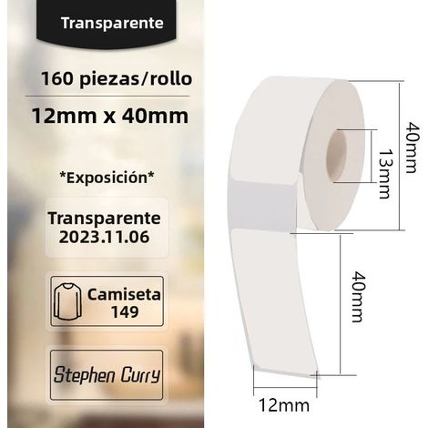 2 Stück Thermotransfer-etikettenband Für Etikettendrucker P15, 12 X 40 Mm, 160 Stück/rolle, Kompatibel Mit Phomemo D30, Marklife P12, P11, Labelle Und Sticker Maker