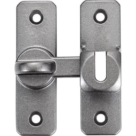 Hochleistungsfähiger Sicherheitstürgriff, Sicherheitsschloss In Gewerbe- Und Wohnqualität, Verstellbarer Schieberiegel 90-180, Silber.