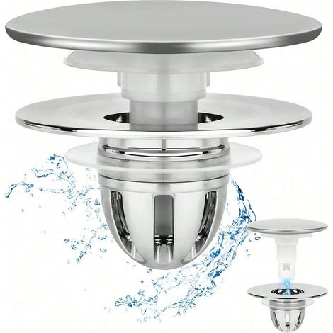 1-teiliger Universeller Badewannenstöpsel, Pop-up-badewannenablauf, Badewannenstöpsel Und Abdeckung, Ersetzt Lift And Turn- Oder Tip Toe-hebel.