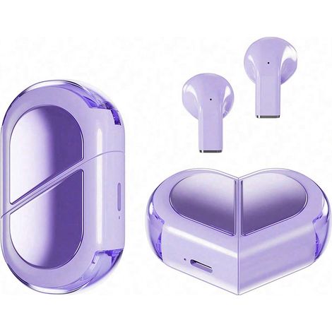 Stück Kabelloser Bluetooth-kopfhörer K520 Mit Außergewöhnlich Langer Akkulaufzeit, Lila, Inklusive Ladecase Und Mikrofon Für Smartphones, 38,1 Cm