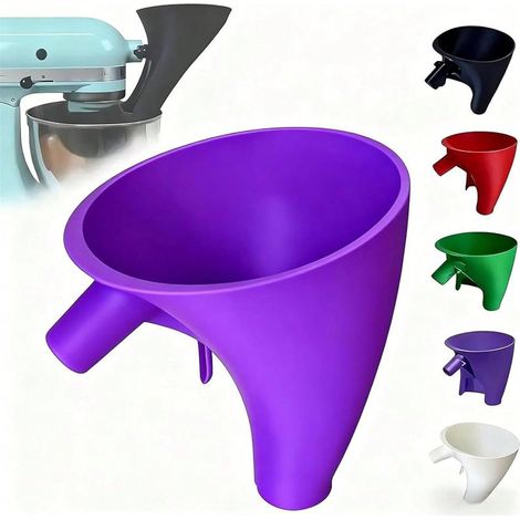 Mehltrichter Für Kitchenaid Küchenmaschine – Gezieltes Und Sauberes Ausgießen, Leicht Zu Reinigen, Langlebiges Backzubehör, Lila