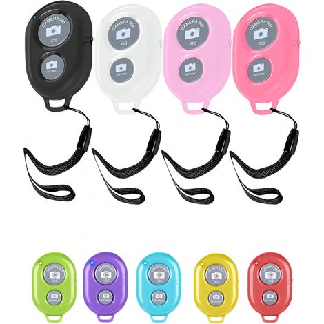 2-teiliges Kabelloses Kamera-fernauslöser-set Für Smartphones, Kompatibel Mit Ios Und Android, Hd-selfie-trigger Für Reisen Und Urlaub, Lila