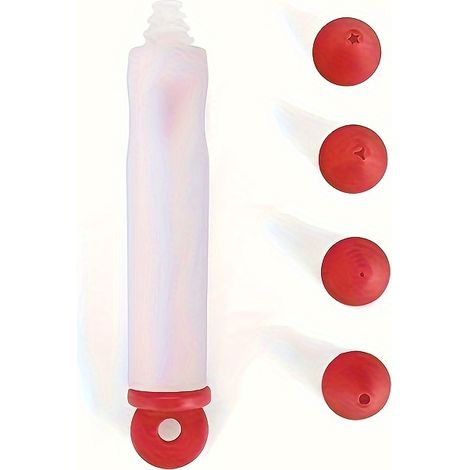 Silikon-kuchen- Und Keksdekorationsset (4-teilig), Schreib- Und Dekorationswerkzeug Mit Spritzpistole Für Schokolade Und Sahne