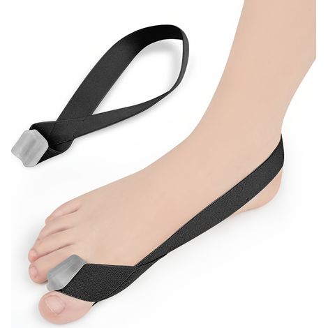 Weicher Und Bequemer Zehenspreizer – Verstellbares Elastisches Daumenband Für Damen Und Herren, Zum Radfahren Und Für Den Alltag, Größe L (eu 40–45), Schwarz