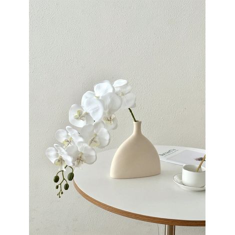 Stück: Künstliche Orchideenstiele, Realistische Latex-optik, Phalaenopsis-zweige, Künstliche Cymbidium-blüten, Valentinstagsgeschenk, Heimdekoration, Weiße Farbe