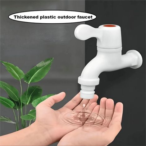 Dickwandiger Und Formschöner Wasserhahn Aus Kunststoff – Abnehmbarer Wasserhahn Für Bad Und Garten, Explosionsgeschütztes Pvc, Küchenzubehör, Geeignet Für 22-mm-anschlüsse