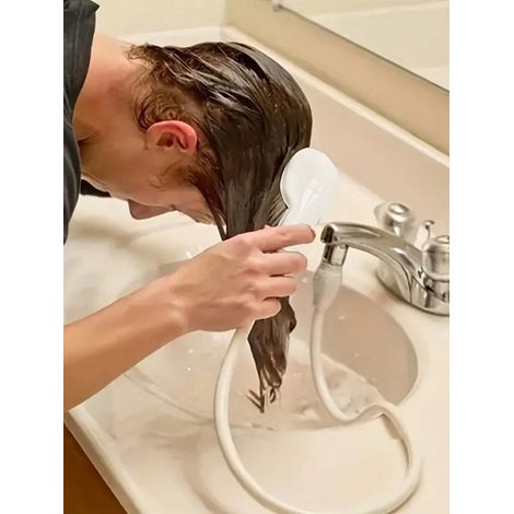 Tragbarer Duschkopf Für Waschbeckenarmaturen, Multifunktionaler Duschkopf Mit Gummischlauch, Einfache Installation Für Badezimmerwaschbecken Und Garten