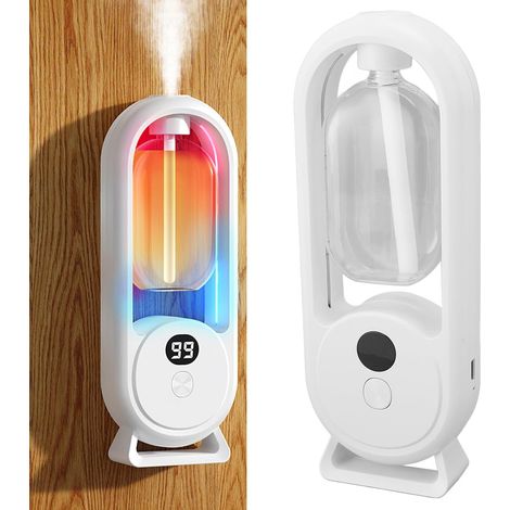 Ätherisches Öl-diffusorgerät Mit Wandhalterung, 3 Leistungsstufen, 360°-kreissprühfunktion, Akkulaufzeitanzeige Mit Lcd-display