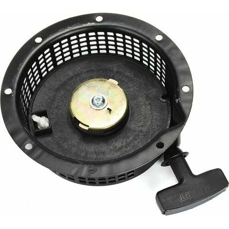 Seilzugstarter Für Robin Subaru Ey28 – Schwarze Kunststoff-zugplatte – Lochabstand 17 Cm – Mittendurchmesser 6 Cm – 1 Stück