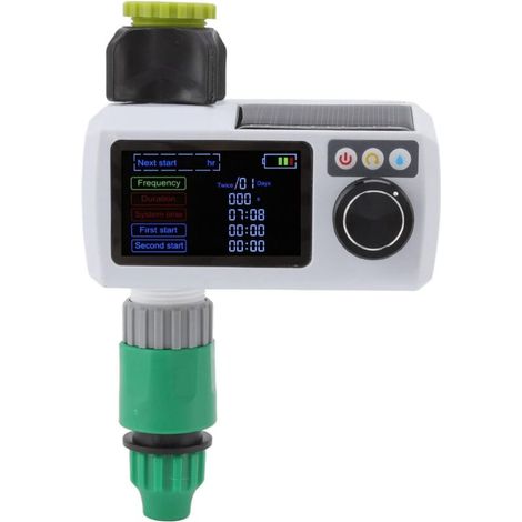 Automatischer Solar-bewässerungsprogrammierer (ip68), Wasserdichter Bewässerungstimer Mit Regenerkennung, Programmierbarer Regler Für Gartenarmaturen