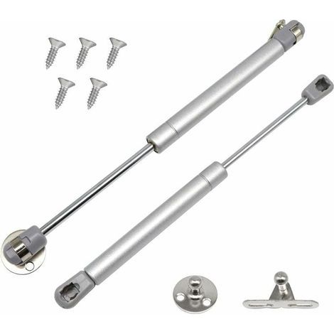 Set Mit 2 Gasdruckfedern 60 N – Länge 265 Mm – Für Küchenschränke Und Fenster – Einfache Montage Mit Befestigungsmaterial
