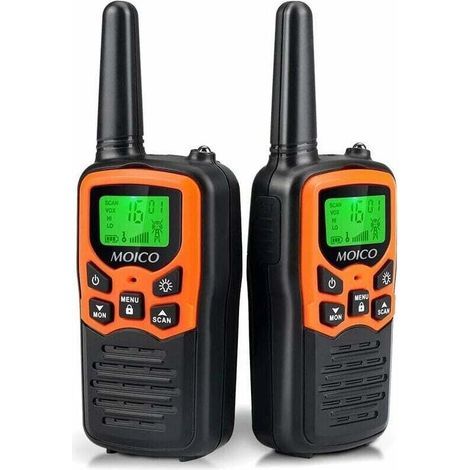 Frs 22-kanal-funkgeräte Mit Großer Reichweite – 2er-pack – Beleuchtetes Lcd-display – Led-taschenlampe – Vox-freisprechfunktion – Ideal Zum Wandern Und Campen
