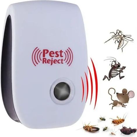 Debuns Ultraschall-nagetier- Und Insektenabwehrgerät, Elektronisch 20-55 Khz, Us/eu-stecker, 85-260 V, 5-6 W, 100 M² Reichweite, Für Mäuse, Ratten, Kakerlaken Und Mücken