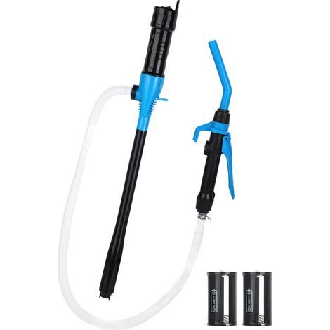 Tragbare, Batteriebetriebene Transferpumpe, 2,2 Gpm Wasser- Und Kraftstoffpumpe Mit Durchflussreglerdüse Und Filter, 40 Cm Saugrohr