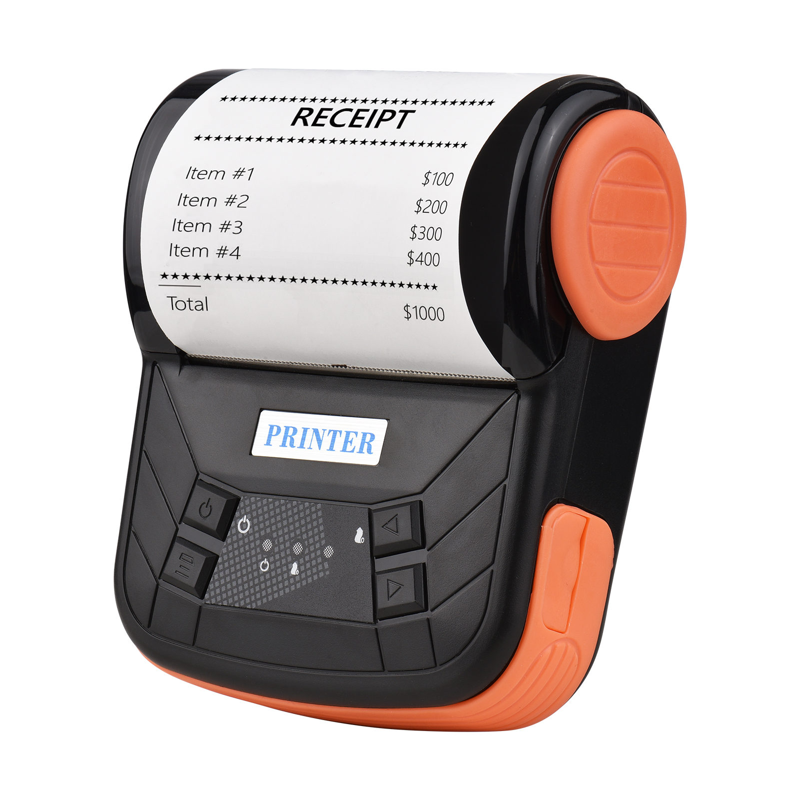 Tragbarer Bluetooth-thermodrucker, 100 Mm/s, Kompatibel Mit Android Und Ios, 2280 Mah, Für Gewerbe Und Gastronomie