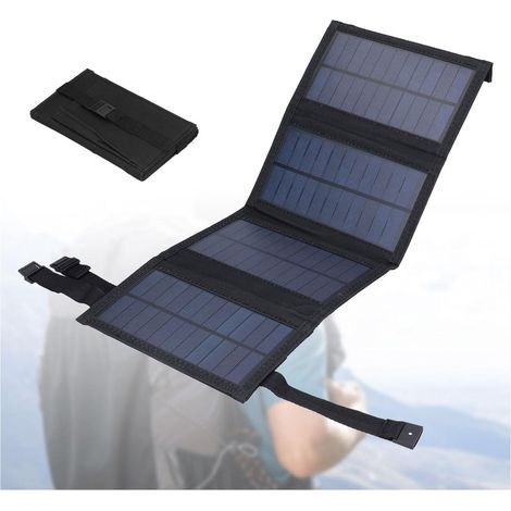 Ineasicer 20w Tragbares Solarpanel, Ip65 Wasserdicht, Faltbares Solarladegerät, 18–19,5 % Monokristalline Zellen, 5v Usb-ausgang Für Handy, Camping Und Wandern