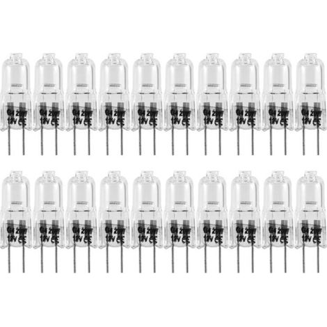 20er-pack G4-halogenlampen, 20 W, 12 V – Warmweiß (2700 K) – Klarer G4-sockel Für Küchen- Und Werbebeleuchtung